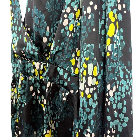 Torrid Satin Surplice Tie Cut Out Back 40260416 Long Sleeve Teal Blouse Top 4X - Picture 9 of 16